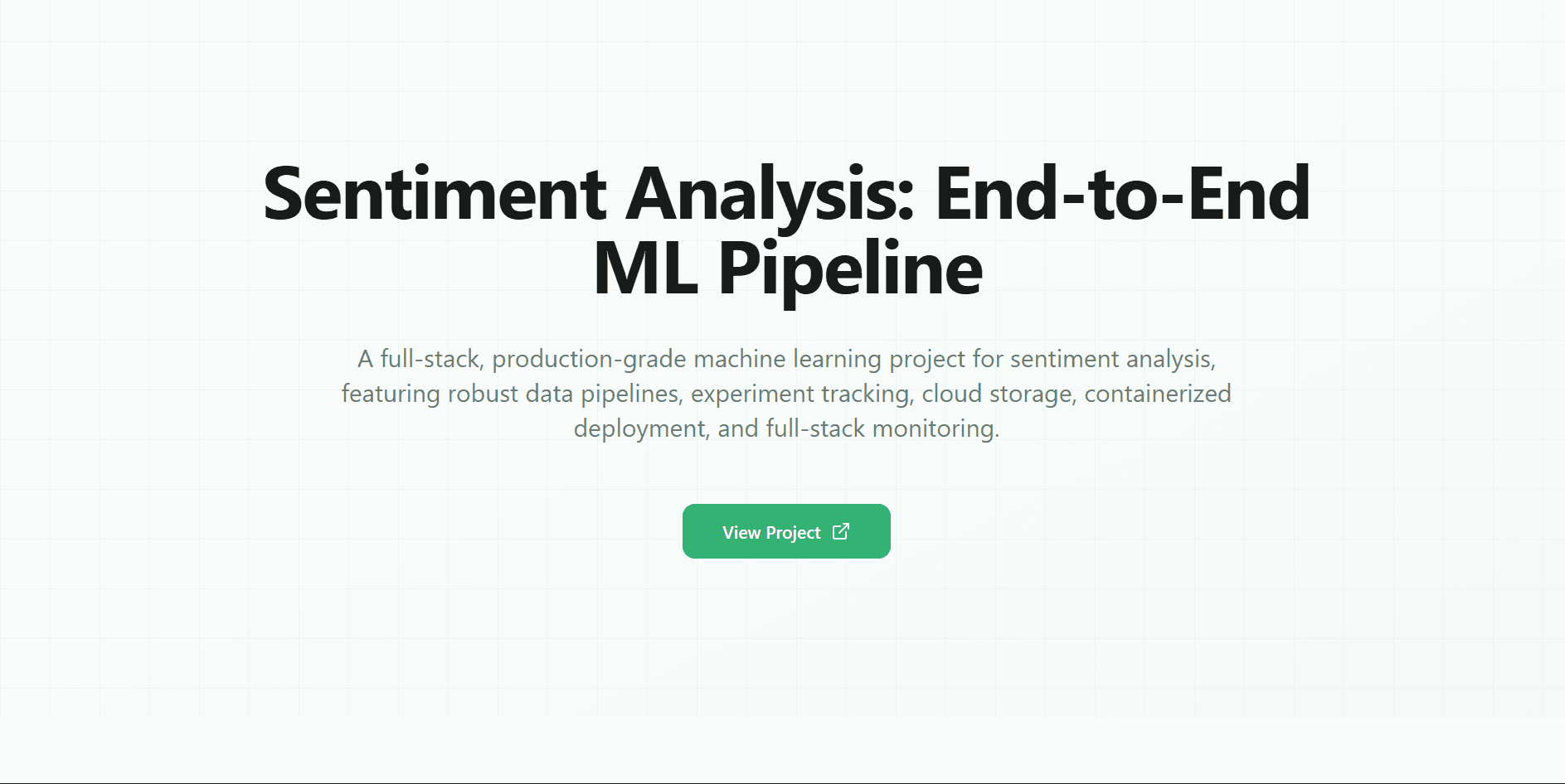 Sentiment Analysis: End-to-End ML Pipeline with Cloud-Native Deployment