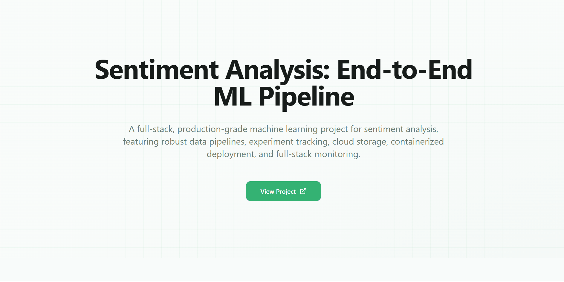 Sentiment Analysis: End-to-End ML Pipeline with Cloud-Native Deployment